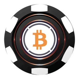Wrapped Bitcoin logo, monochrome icon version, on a transparent background