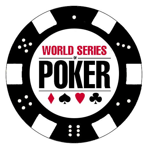 Wsop logo, monochrome icon version, on a transparent background
