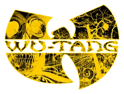 Wu Tang Clan logo, horizontal version, on a transparent background