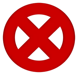 X Men logo, icon version, on a transparent background