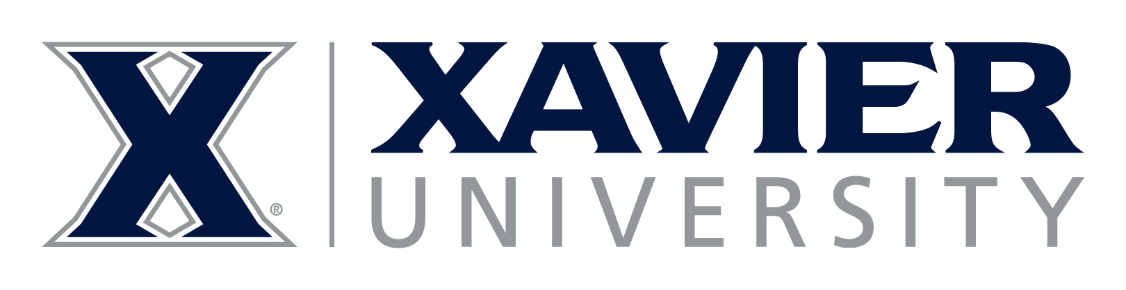 Xavier University logo on a transparent background