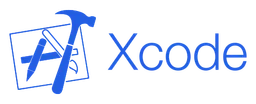 Xcode logo, wordmark version, on a transparent background