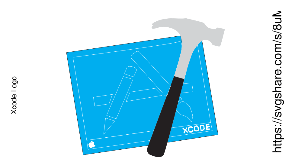 Xcode logo on a transparent background