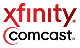 Xfinity logo, horizontal version, on a transparent background