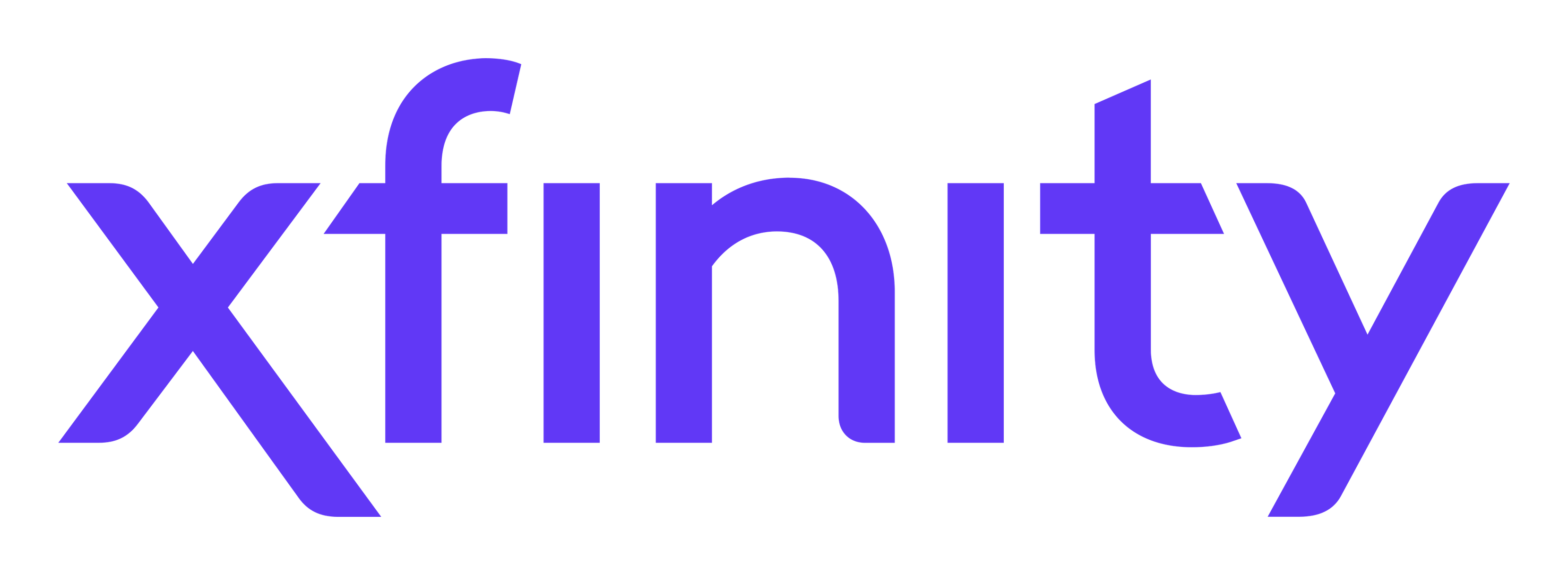 Xfinity logo on a transparent background