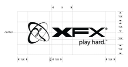 XFX logo, black version, on a transparent background