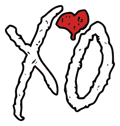 Xo logo, monochrome icon version, on a transparent background