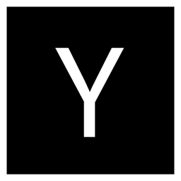 Y Combinator logo, black icon version, on a transparent background