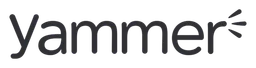 Logo da Yammer, versão logotipo preto, em fundo transparente