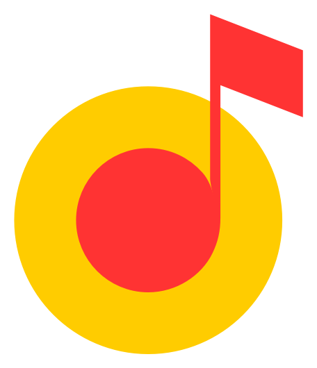 Yandex Music logo, icon version, on a transparent background