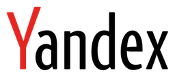 Yandex logo, horizontal version, on a transparent background