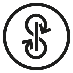 Yearn Finance logo, black icon version, on a transparent background