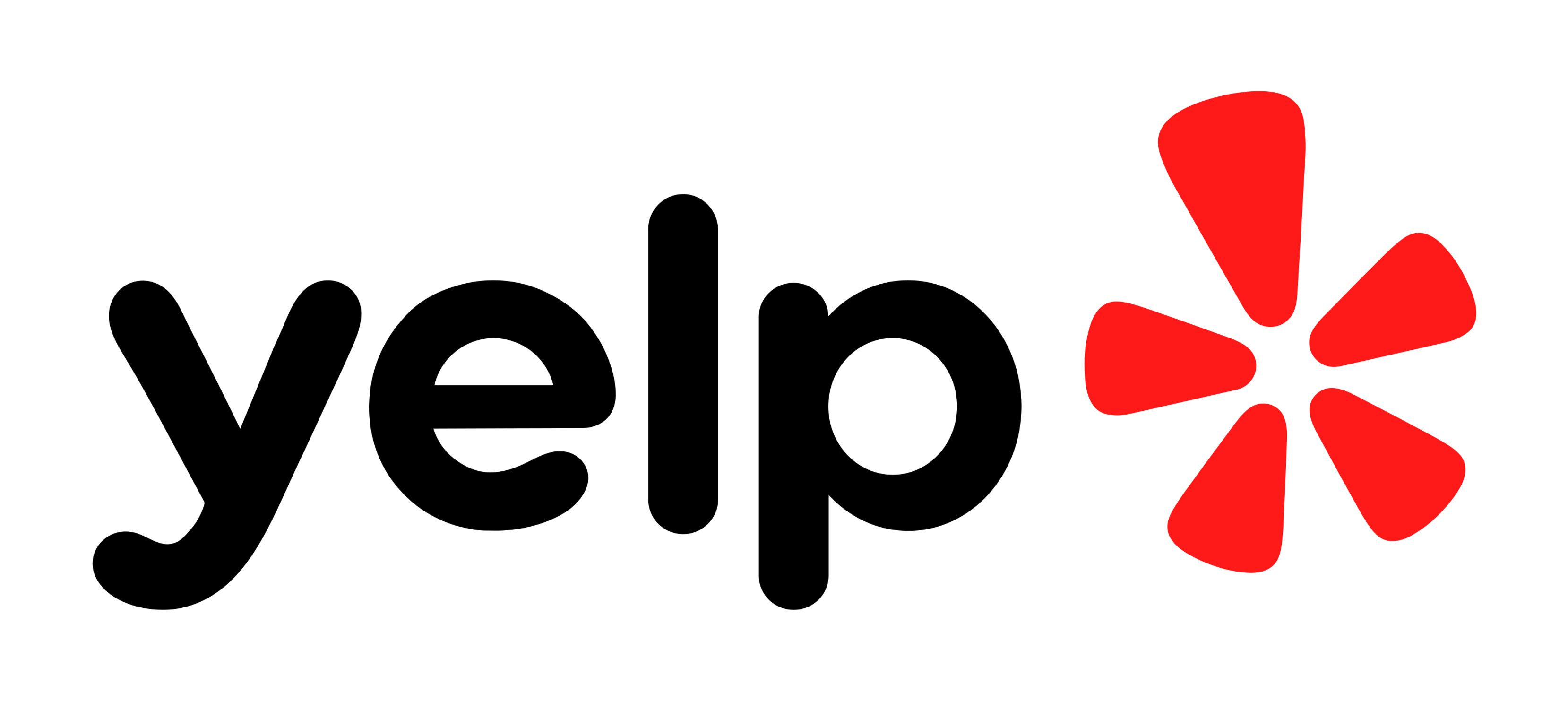 Logo de Yelp sobre fondo transparente