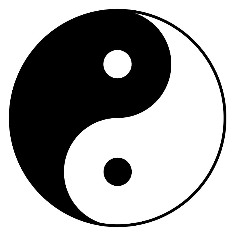 Yin and Yang logo on a transparent background