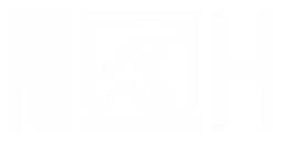 Ykm logo, white version, on a transparent background