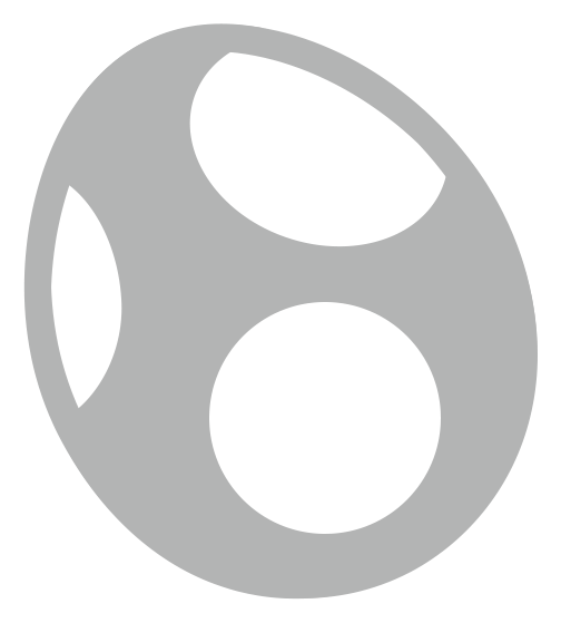 Yooshi logo, monochrome icon version, on a transparent background