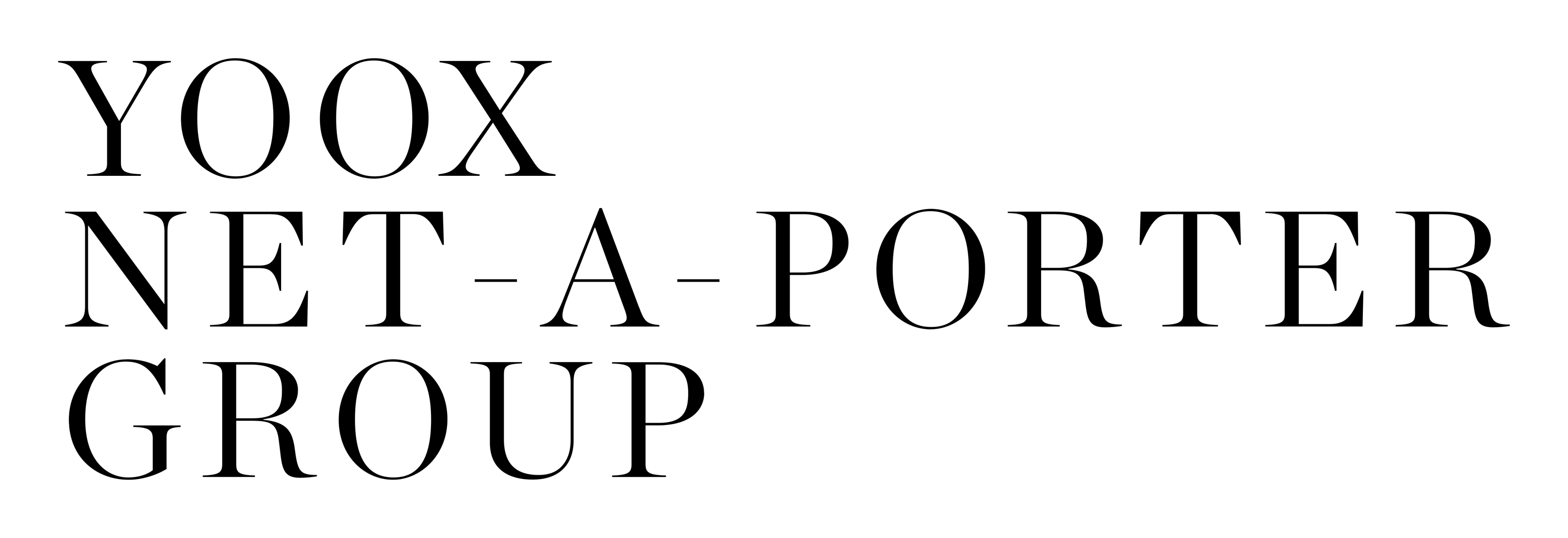 Yoox logo on a transparent background