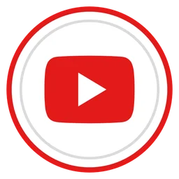 YouTube Play logo, icon version, on a transparent background