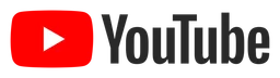 YouTube logo, wordmark version, on a transparent background