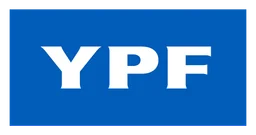 Ypf logo, horizontal version, on a transparent background