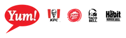 Yum Brands logo, wordmark version, on a transparent background