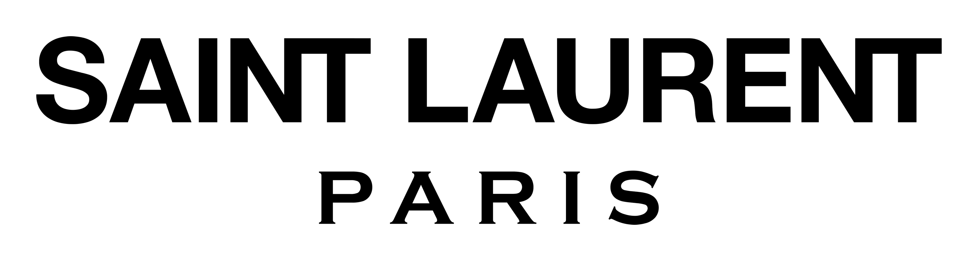 Yves Saint Laurent logo on a transparent background