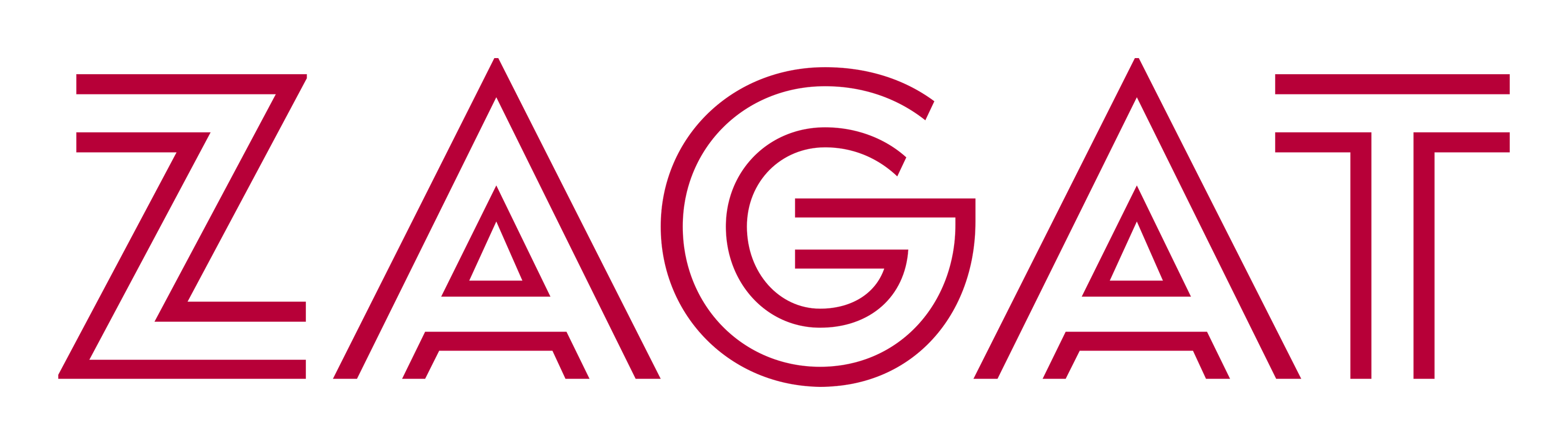 Zagat logo on a transparent background