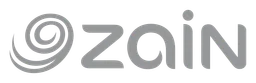 Zain logo, monochrome wordmark version, on a transparent background