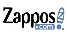 Zappos logo, white version, on a transparent background