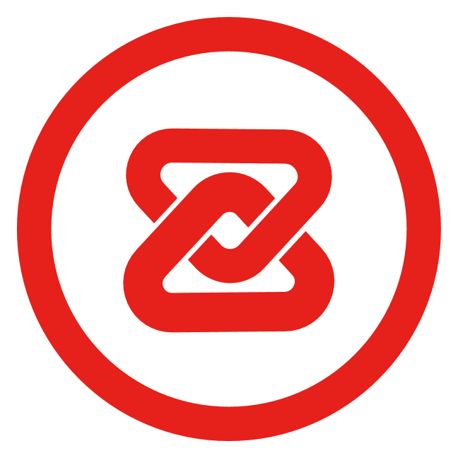 ZB Token logo on a transparent background