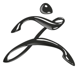 Zbrush logo, black icon version, on a transparent background