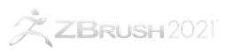 Zbrush logo, white wordmark version, on a transparent background