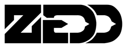 Zedd logo, black wordmark version, on a transparent background