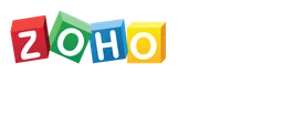 Zoho logo, horizontal version, on a transparent background