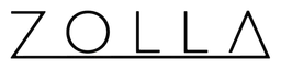 Zolla logo, black wordmark version, on a transparent background