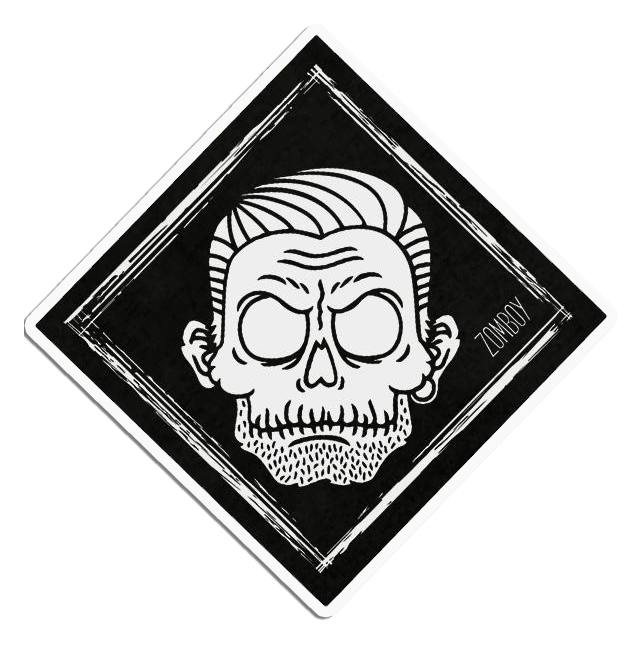 Zomboy logo, monochrome icon version, on a transparent background