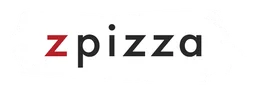 Zpizza logo, white wordmark version, on a transparent background